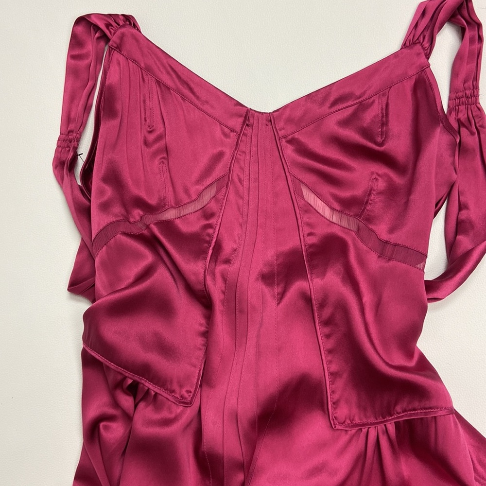 Marc Jacobs 100% Silk Slip Dress Size 10 NWT pink Y2K twilight festival midi - Picture 13 of 16